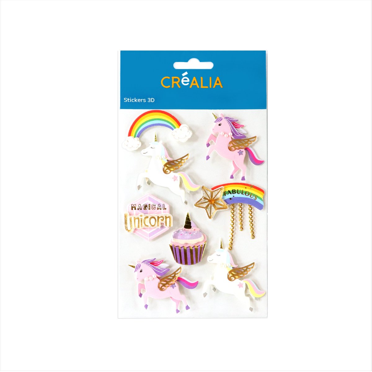 Stickers 3D licorne - Créalia