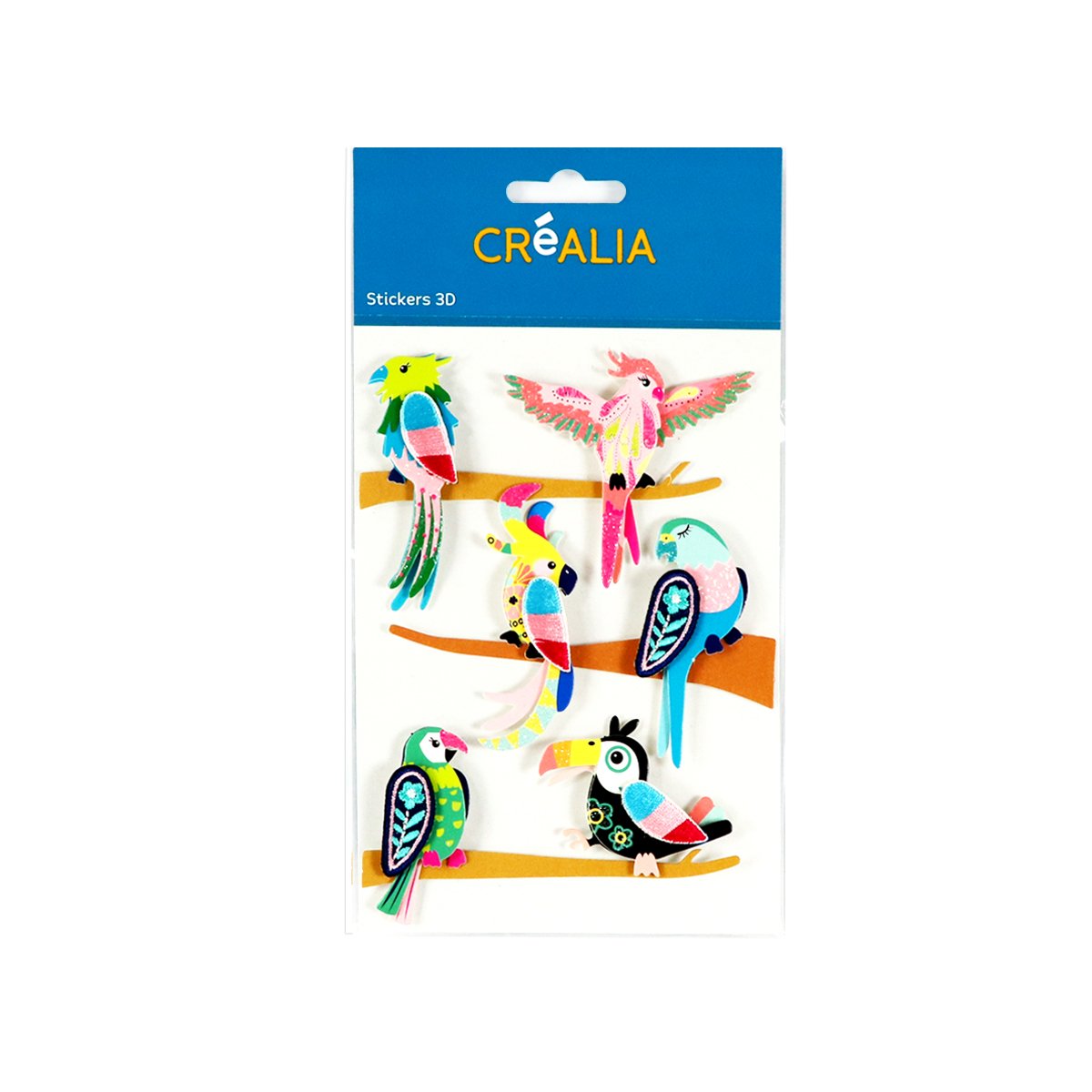 Stickers 3D peroquet - Créalia