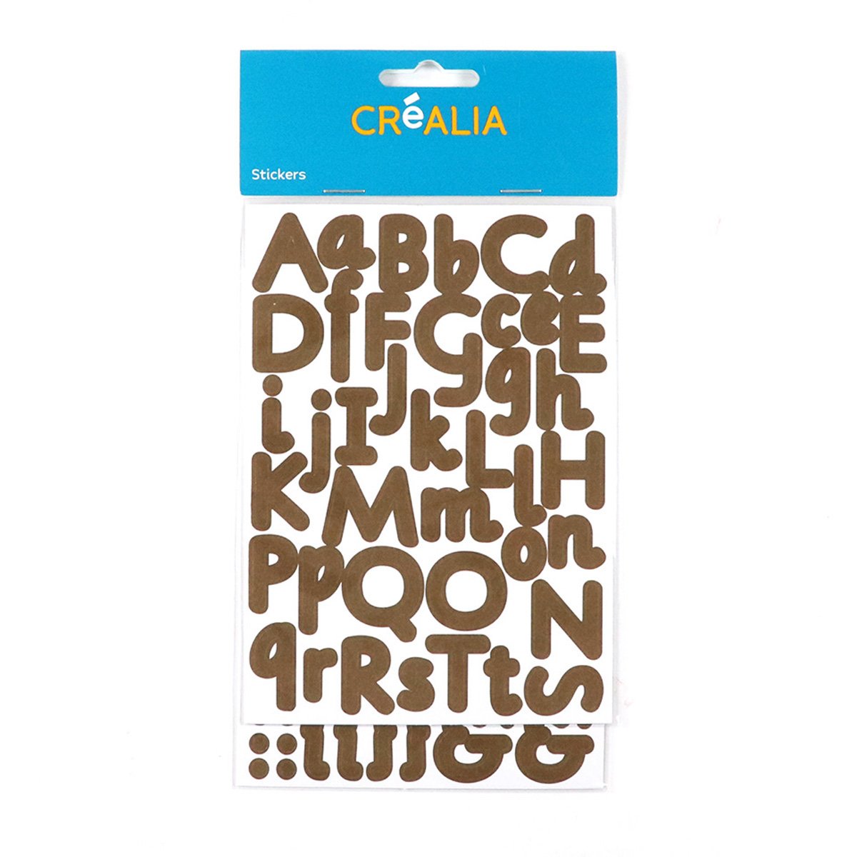 Stickers alphabet marron - Créalia