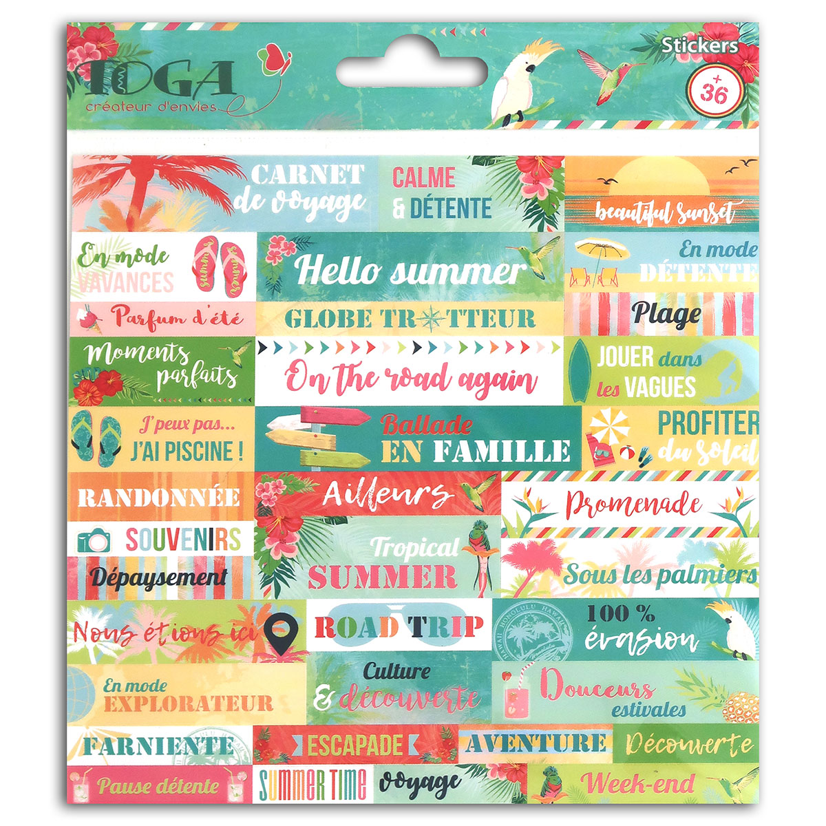 Planche de stickers - Tropical Paradise