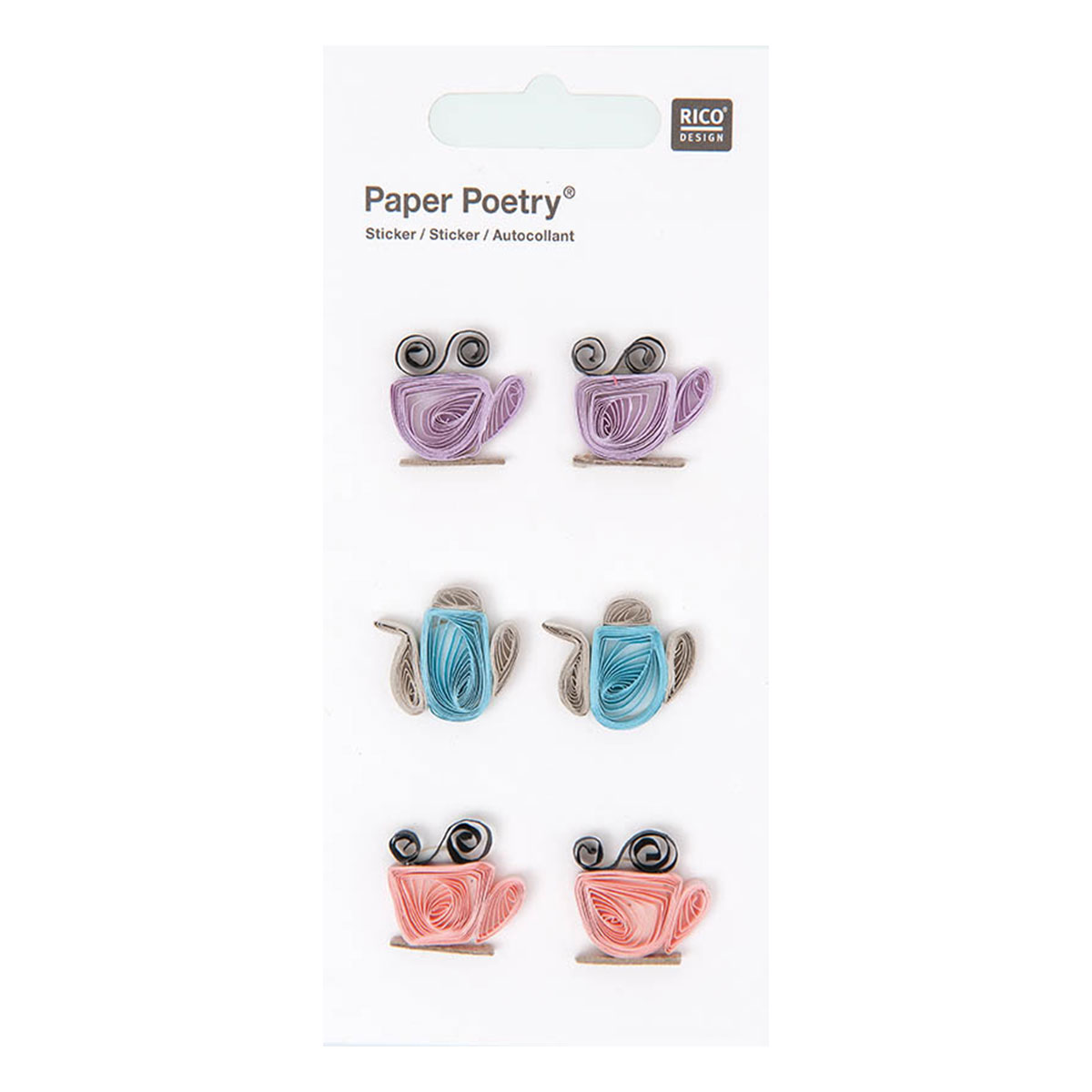 Stickers Quilling - Tea Time