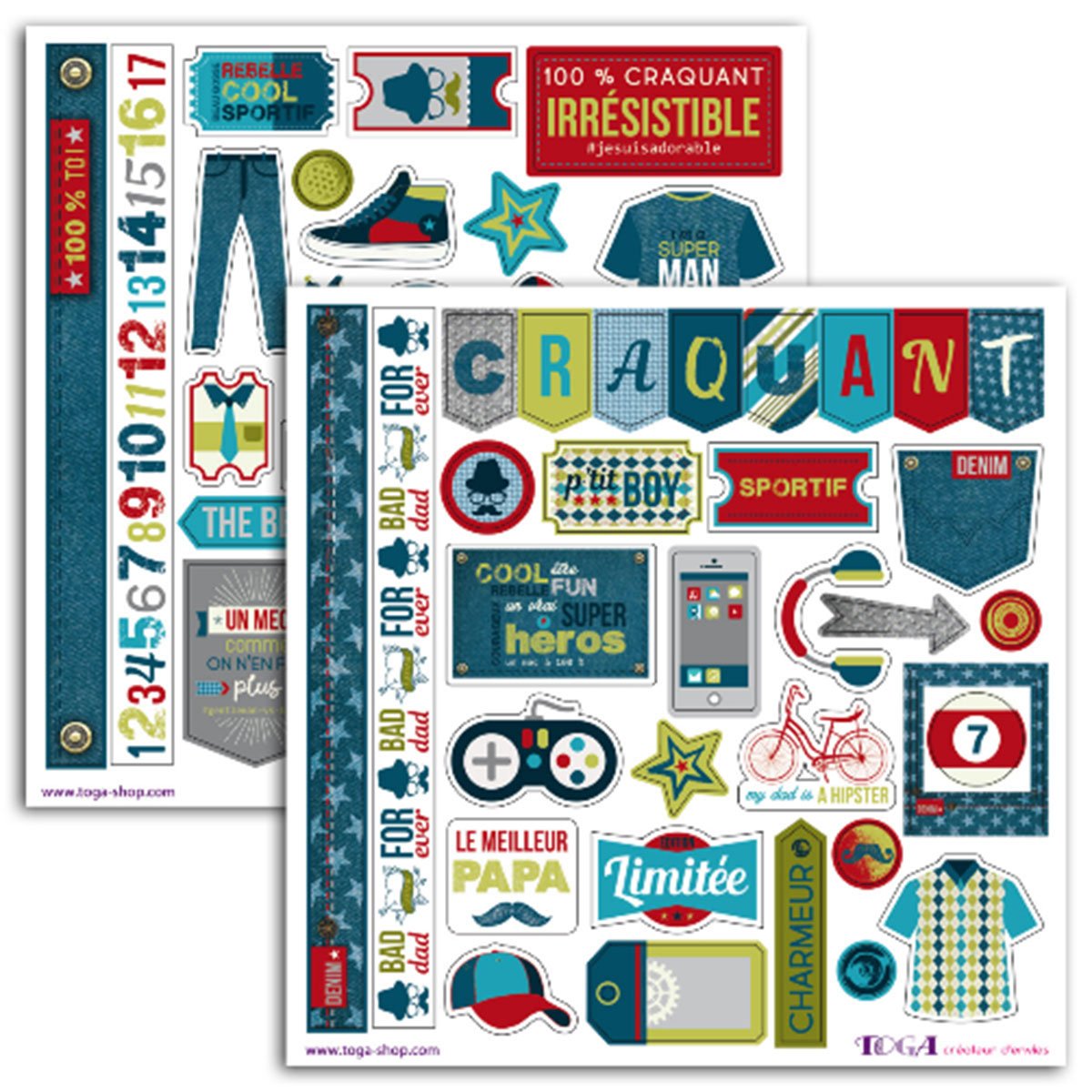 Stickers - 15 x 15 cm - 100% masculin