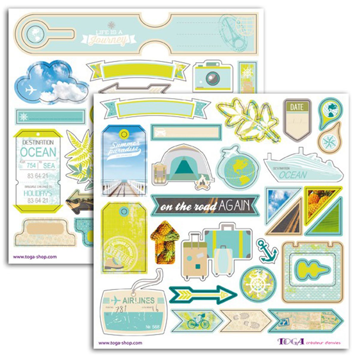 50 stickers fantaisie - Escapade