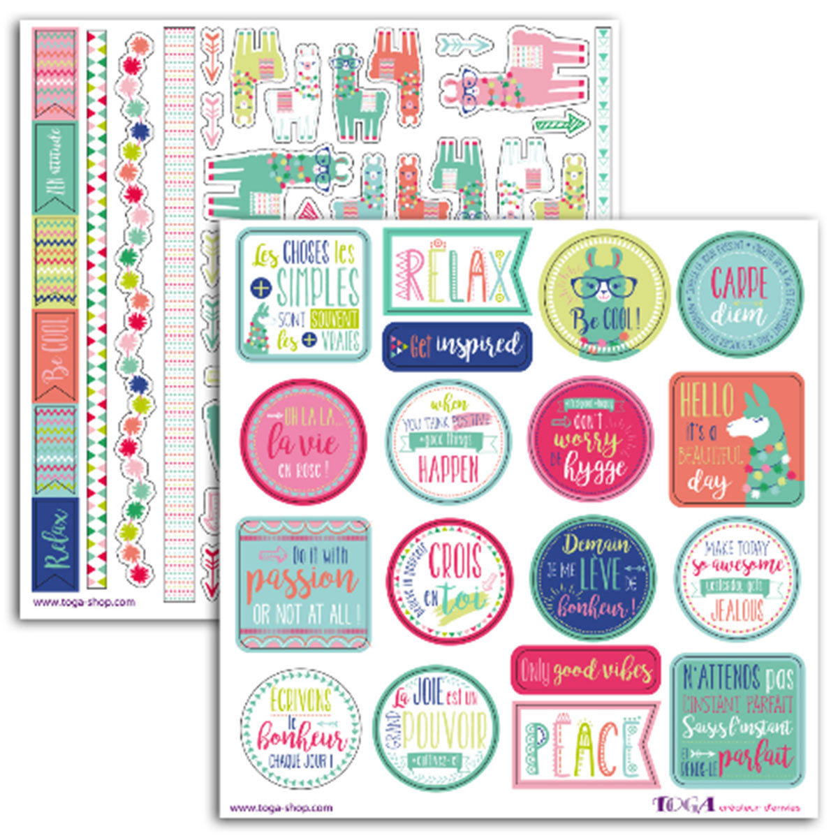 Stickers - 15 x 15 cm - Lama