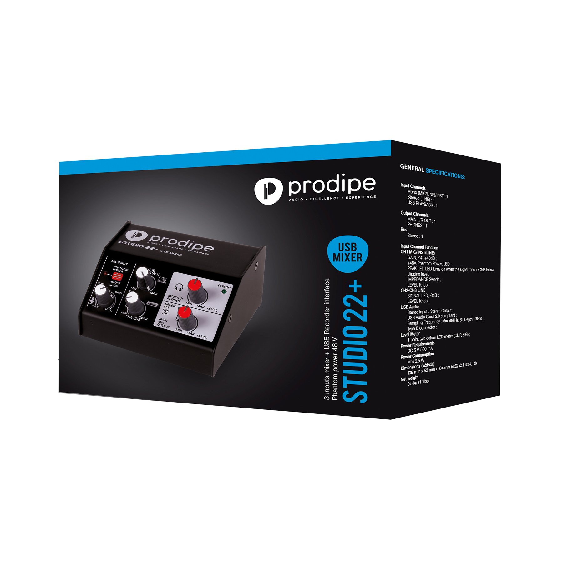 Prodipe - Interface USB Audio - Studio 22+ 