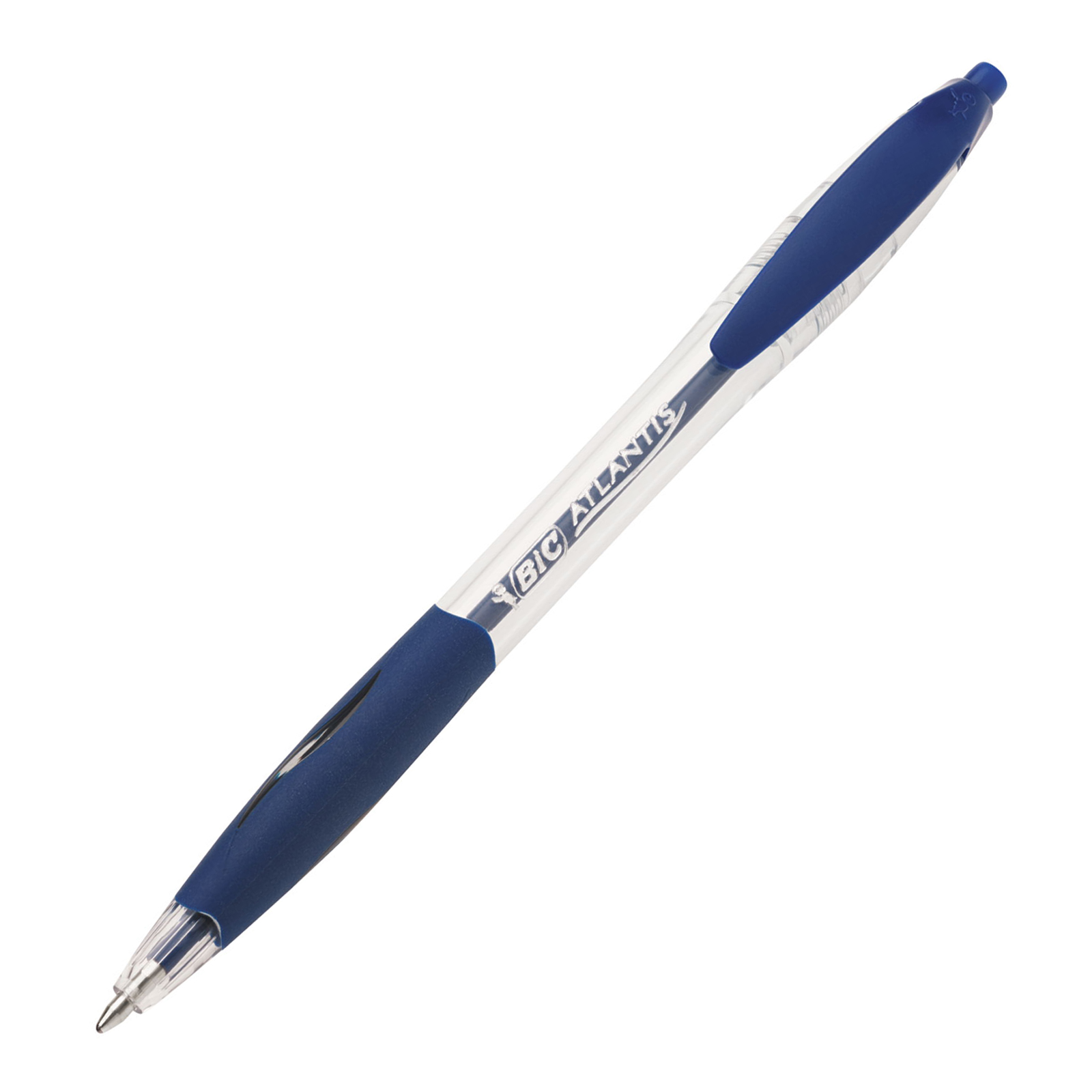 Stylo-bille Atlantis classic à pointe moyenne 1 mm rétractable Bic - Bleu