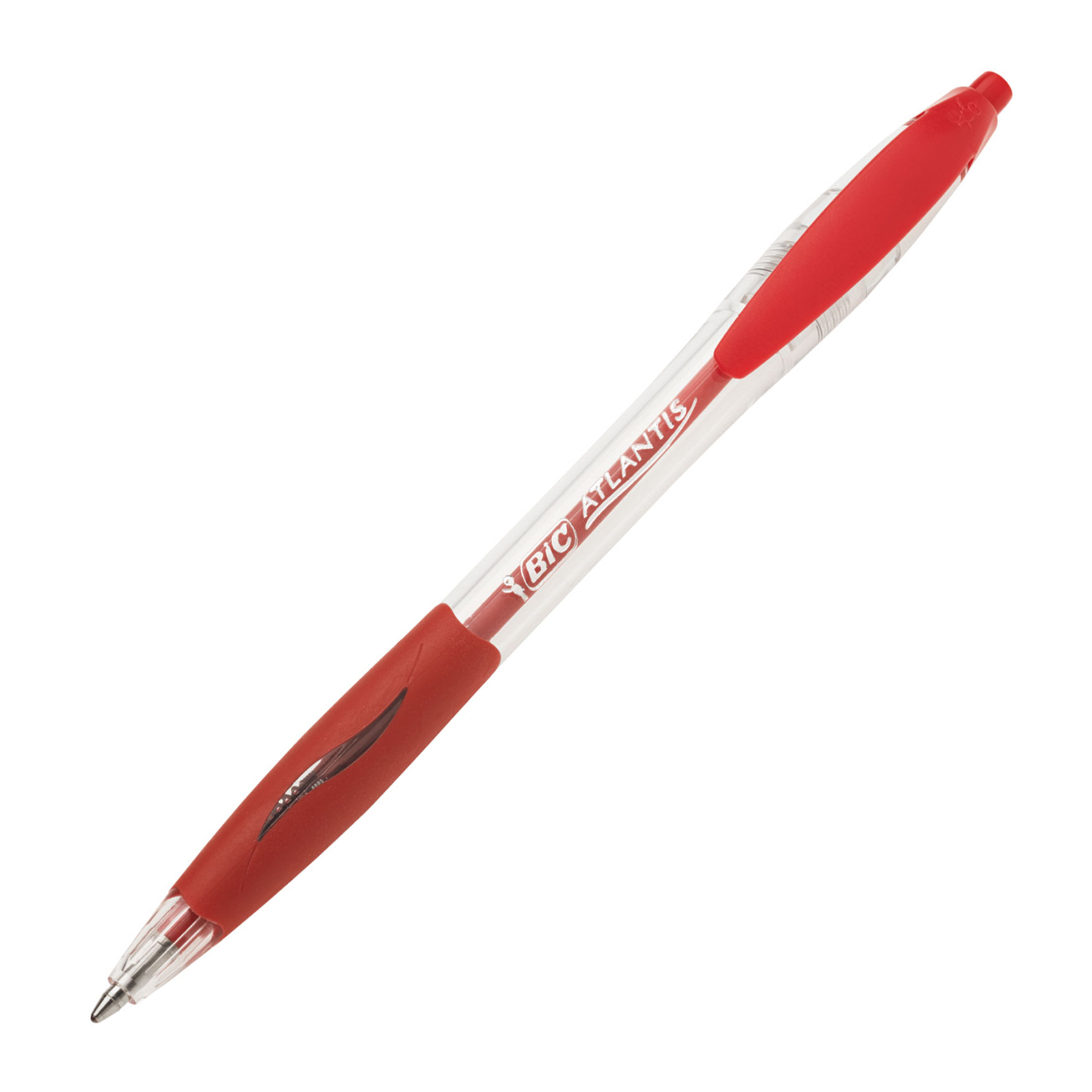 Stylo-bille Atlantis classic à pointe moyenne 1 mm rétractable Bic - Rouge