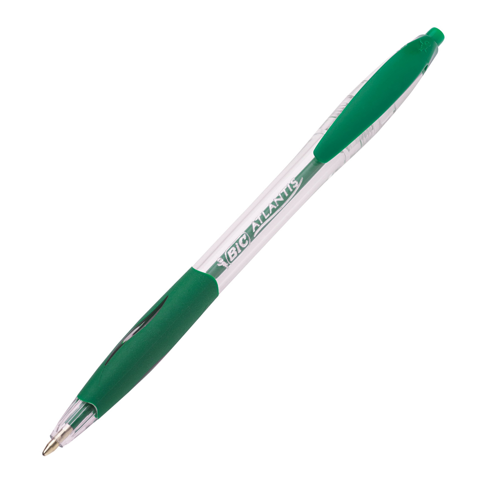 Stylo-bille Atlantis classic à pointe moyenne 1 mm rétractable Bic - Vert