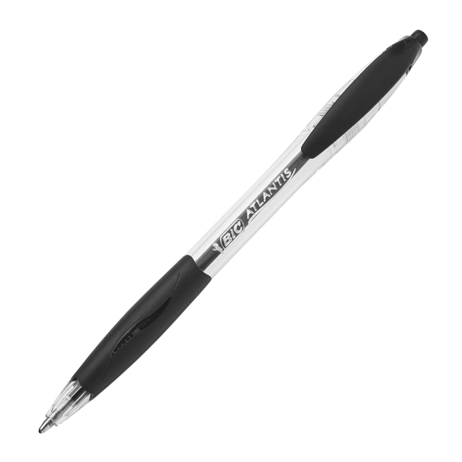 Stylo-bille Atlantis classic à pointe moyenne 1 mm rétractable Bic - Noir