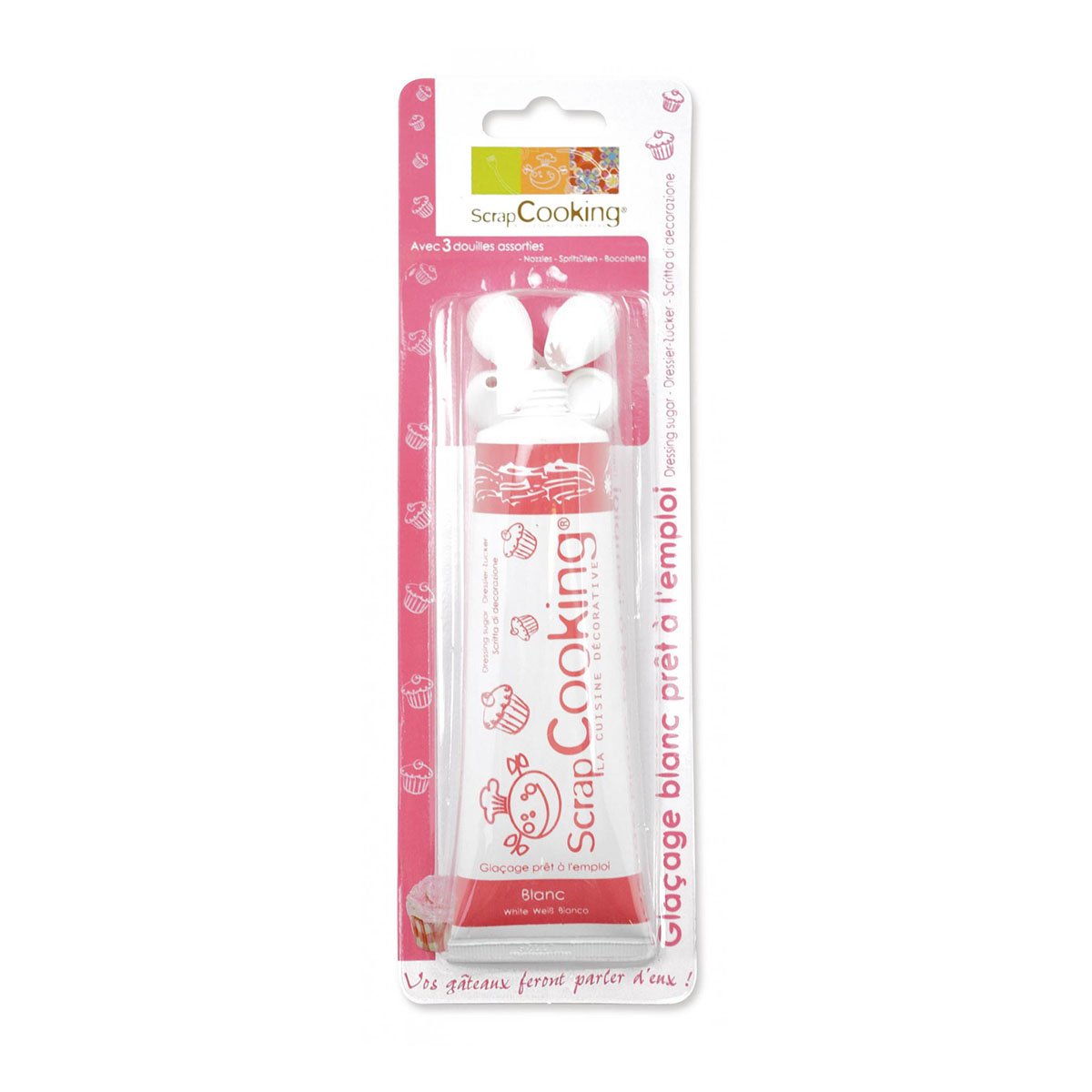 Tube glaçage blanc - 100g - Scrapcooking 