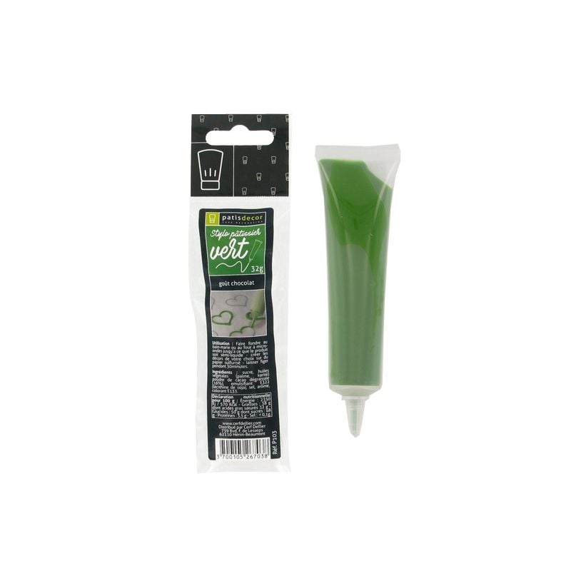 Stylo pâtissier vert - 32 gr - Patisdécor