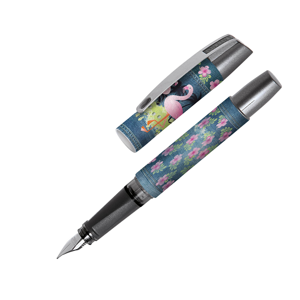 Stylo-plume - Campus - Denim flamingo