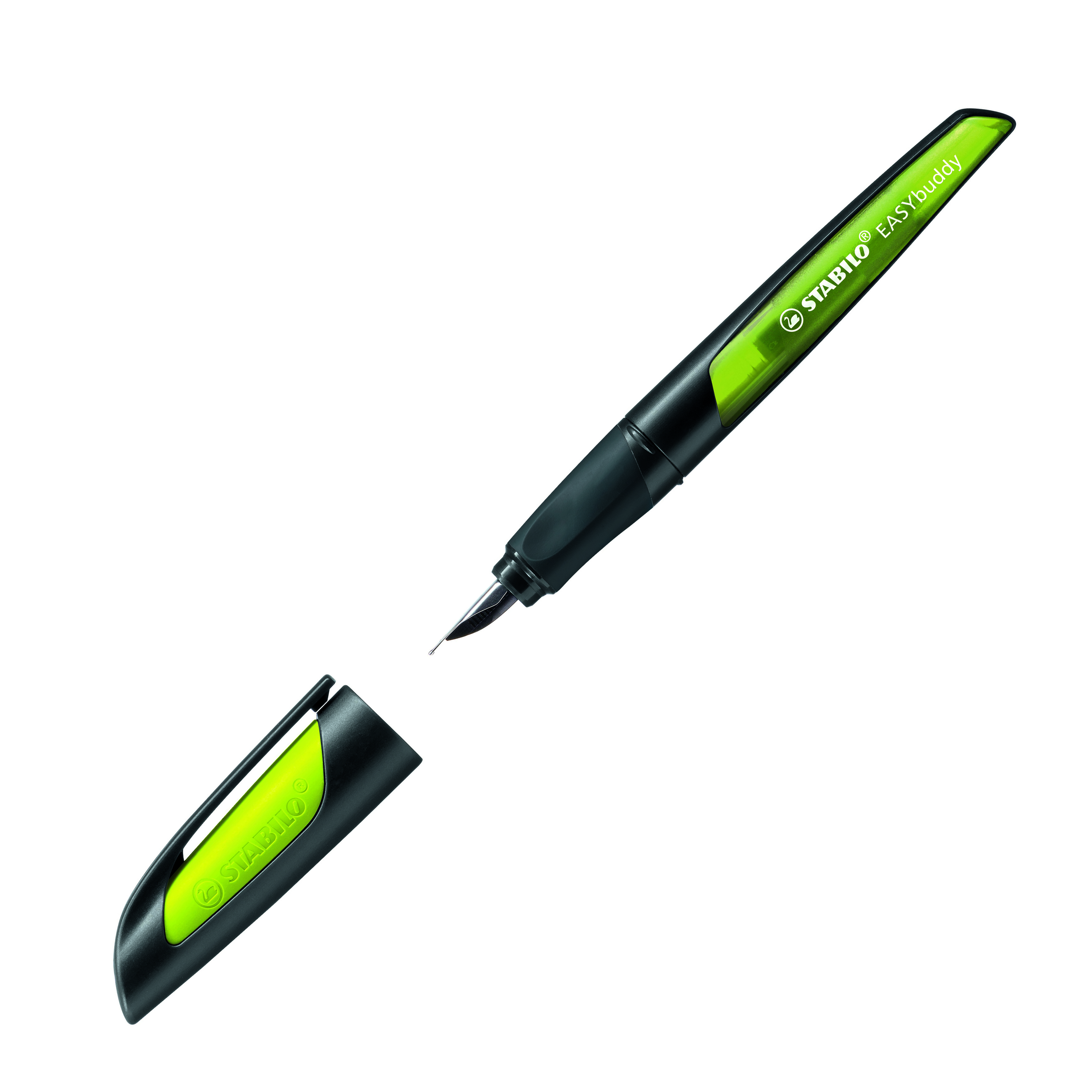 Stylo-plume ergonomique STABILO EASYbuddy - Noir et Jaune - Plume M