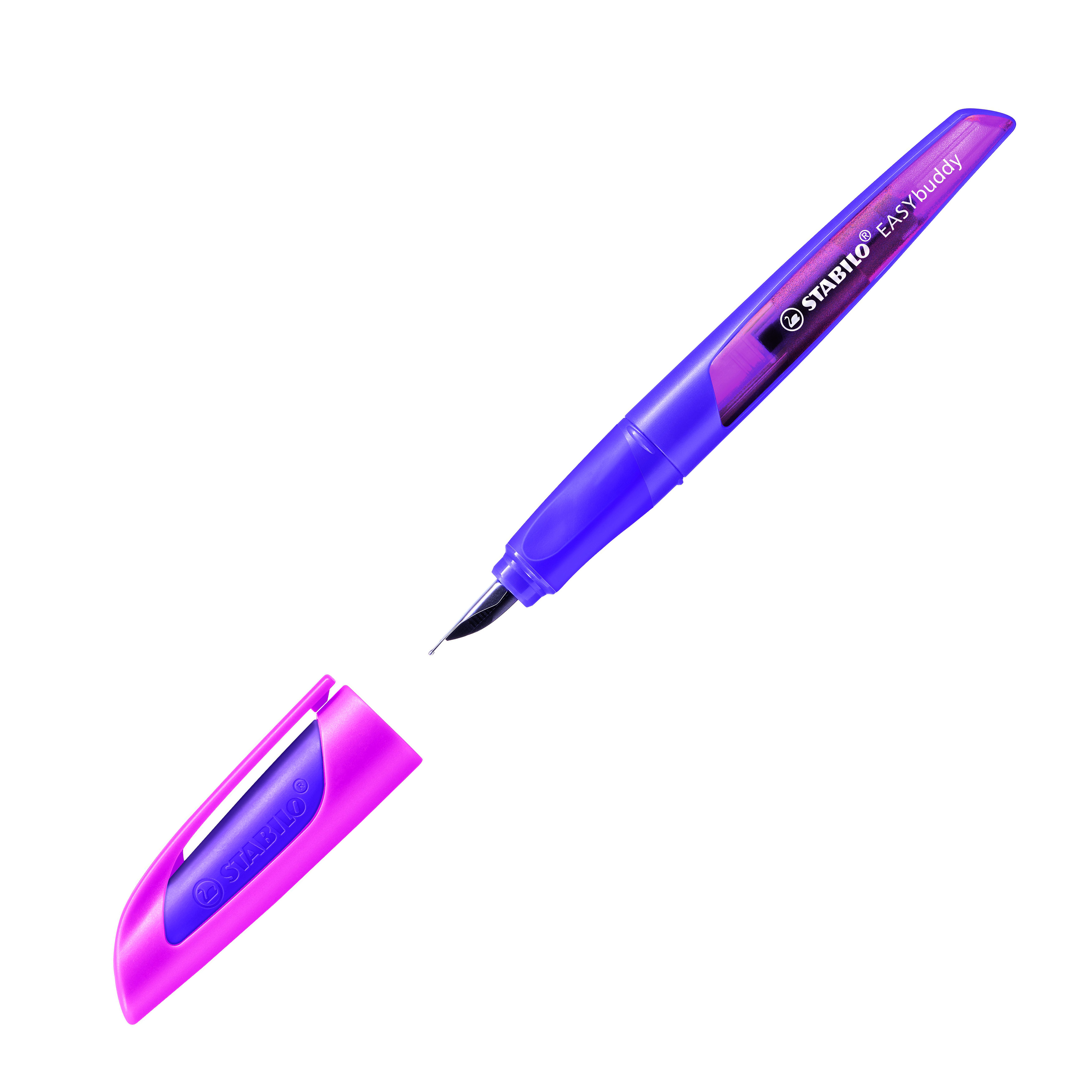 Stylo-plume ergonomique STABILO EASYbuddy - Rose et Violet - Plume M