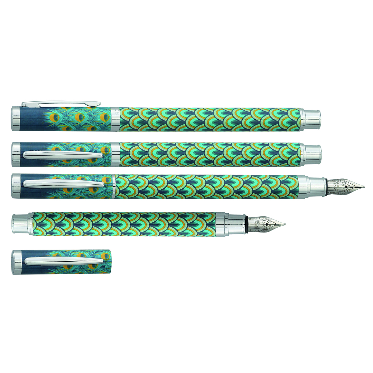 Stylo-plume Ink bleu paonen métal