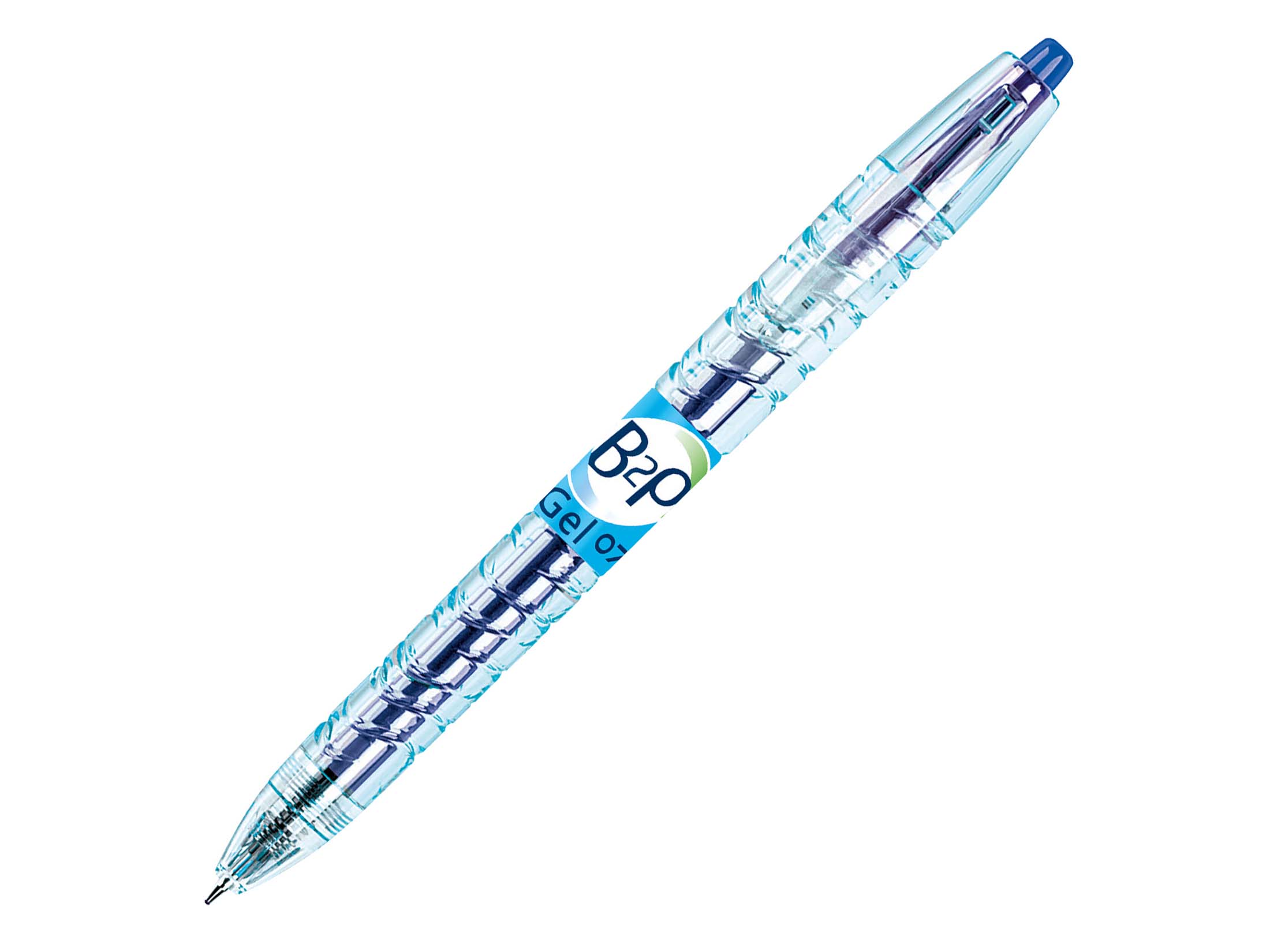 Stylo-roller Gel - B2P - rétractable - Pointe moyenne - bleu