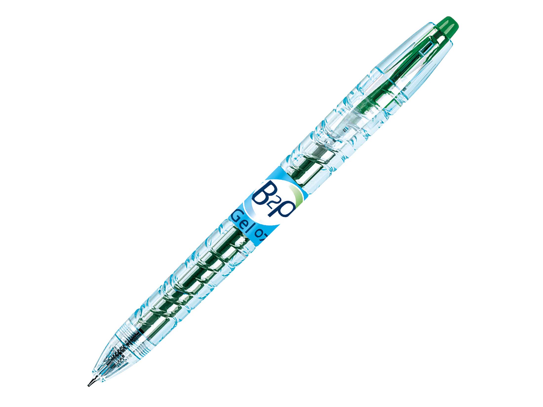 Stylo-roller Gel - B2P - rétractable - Pointe moyenne - vert