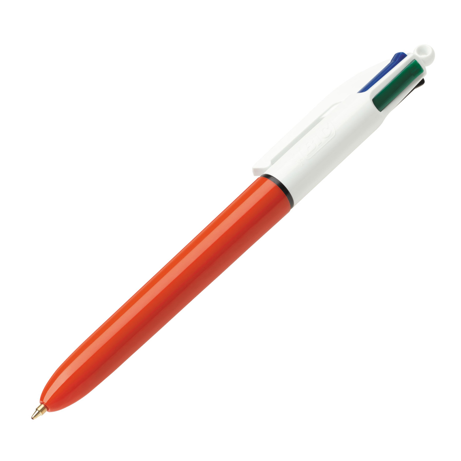 Stylo bille 4 couleurs rouge - Pointe fine - Bic