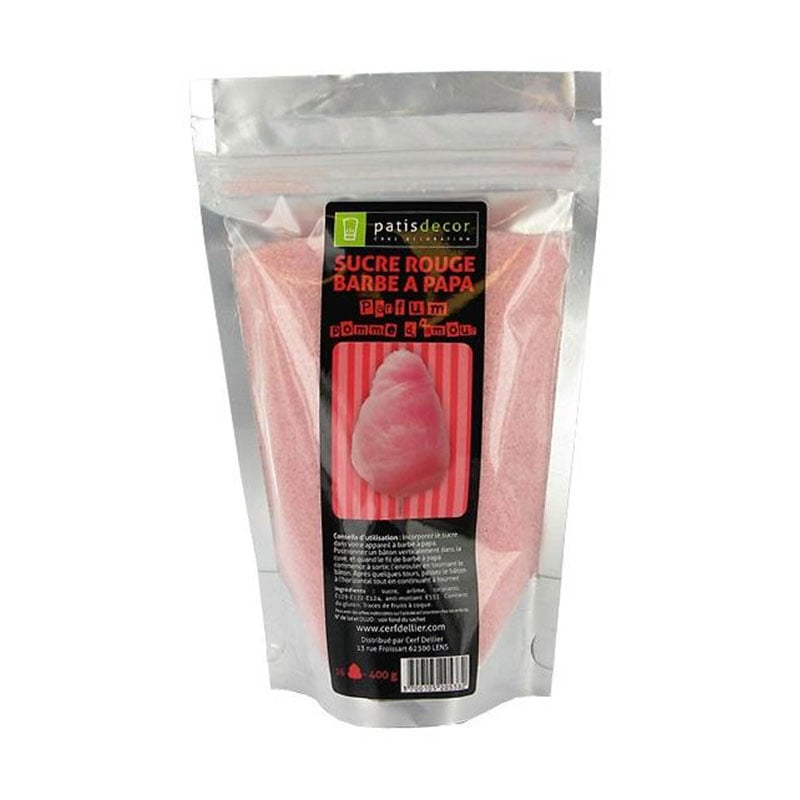 Sucre barbe à papa - Pomme d'amour - 400g - Patisdécor