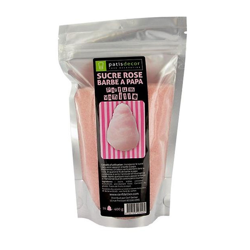 Sucre barbe à papa - Vanille - 400g - Patisdécor