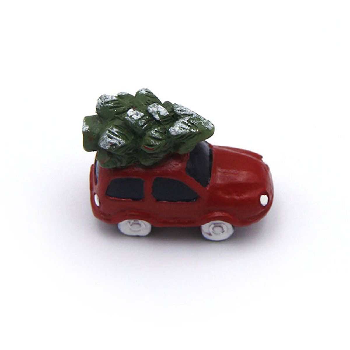 Voiture et sapin en résine 4,5 cm - Créalia
