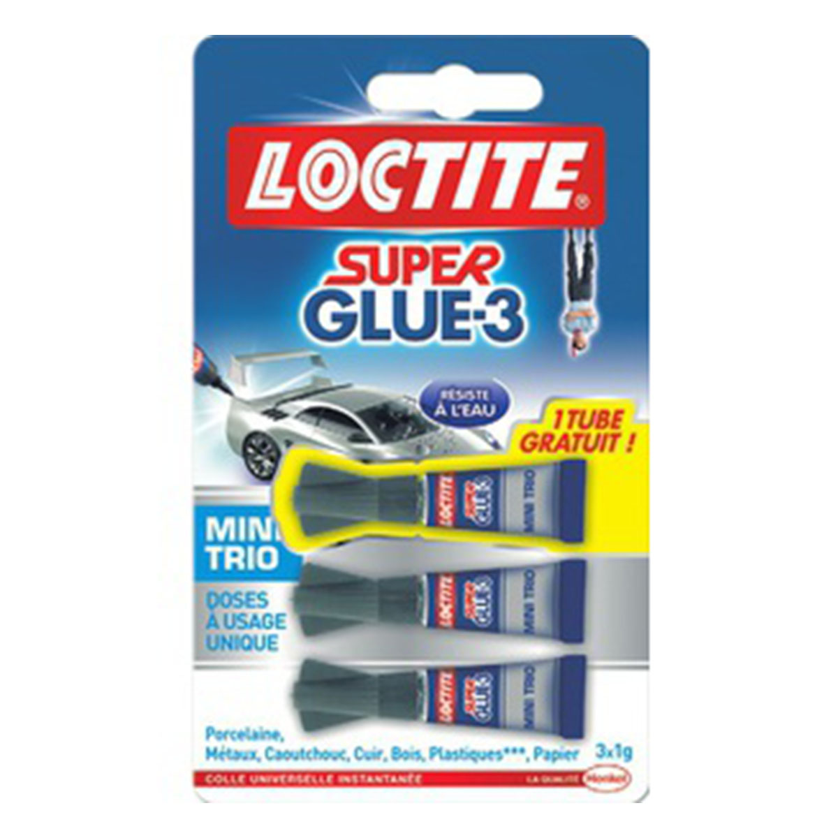 SUPER GLUE 3 LIQUIDE 1g 2+1 GRATUIT SUPER GLUE 3 LIQUIDE 1g 2+1 GRATUIT