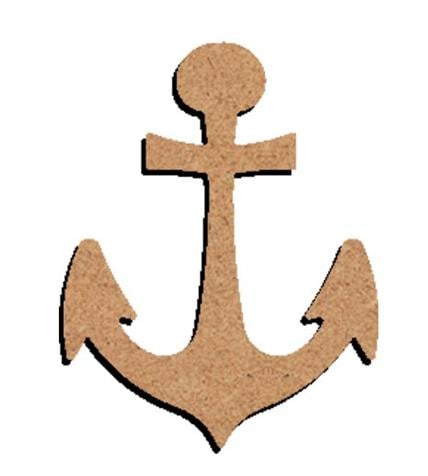 Support bois - ancre - 14 cm