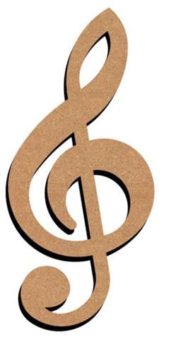 Forme «clé de sol» à décorer - 14cm