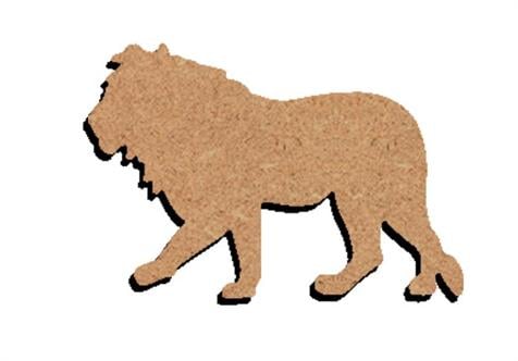 Support bois - lion - 14 cm