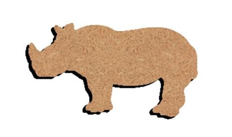 Support bois - rhinocéros - 14 cm