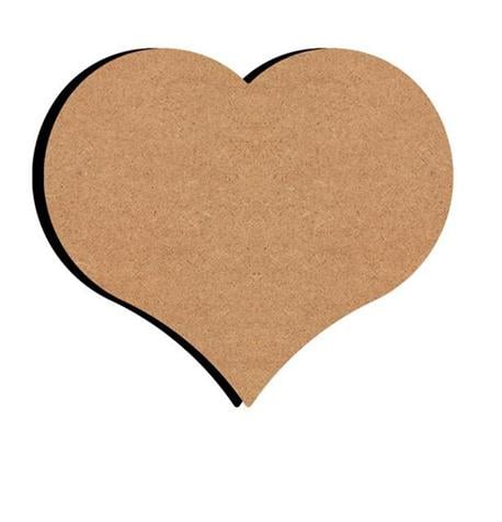 Support bois - cœur - 26 cm