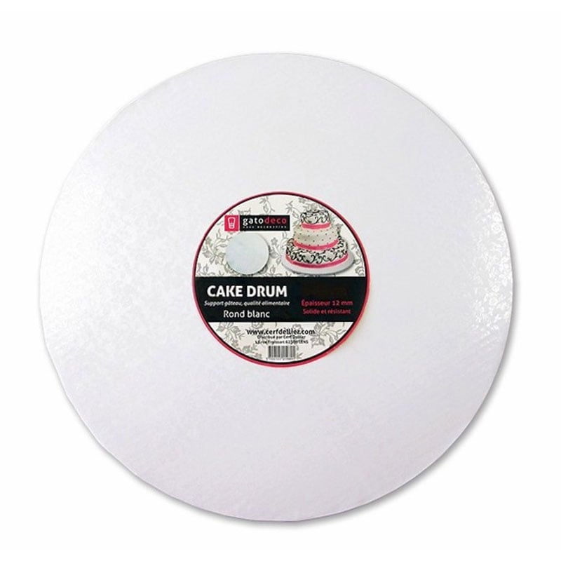 Carton rond - blanc - diamètre 20cm - Gatodéco