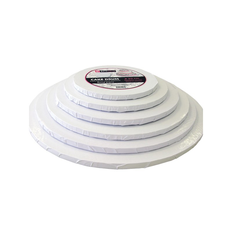 Support rond blanc (pièce) - 25 cm - Gatodéco