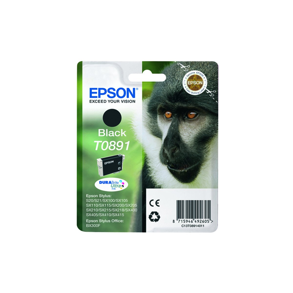 Cartouche imprimante Epson «babouin» - T0891 noir