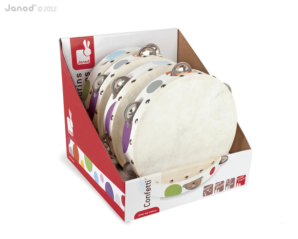 Tambourin Confetti bois