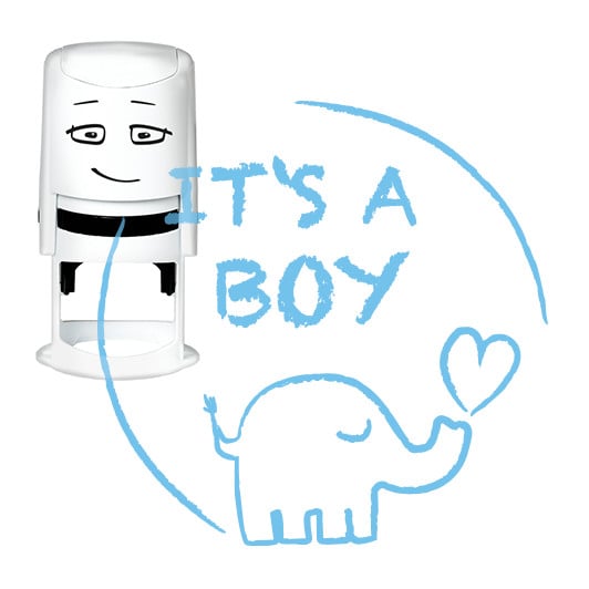 Tampon transparent C'est un garçon - Nio