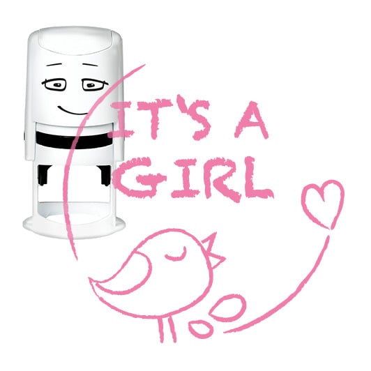 Tampon transparent C'est une fille - Nio