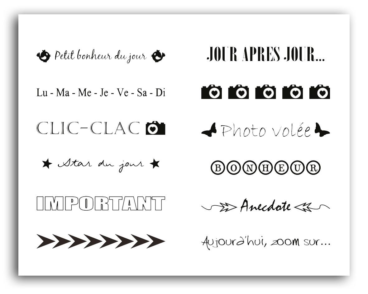 Tampon à messages - projet photo