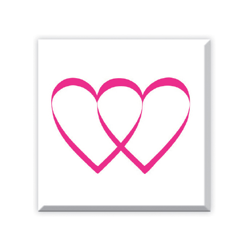 Tampon B - Cœurs entremêlés