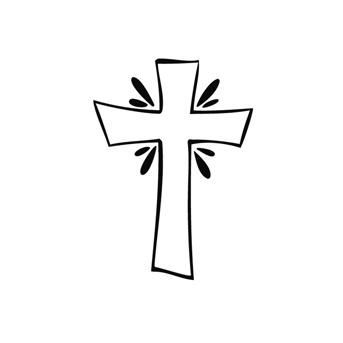 Tampon - croix rayonnante - D 