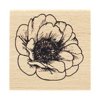 Tampon bois - Fleur éclose - Florilèges Design