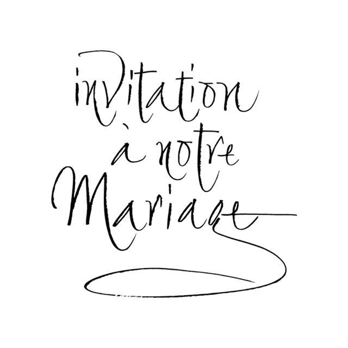 Tampon bois Invitation à notre mariage - Artemio