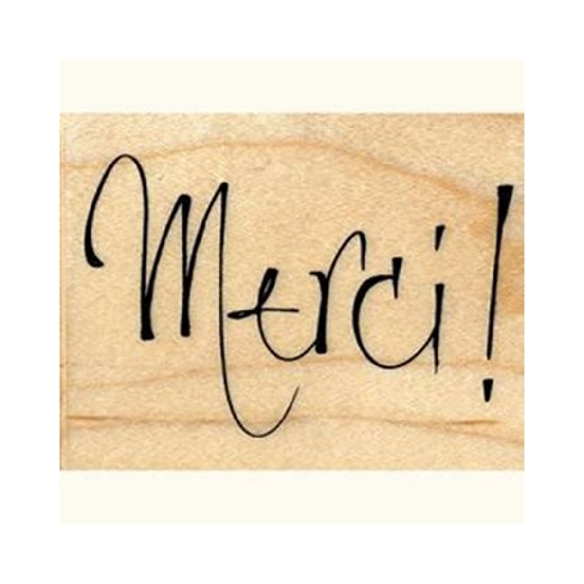 Tampon bois Merci scripté - Artemio