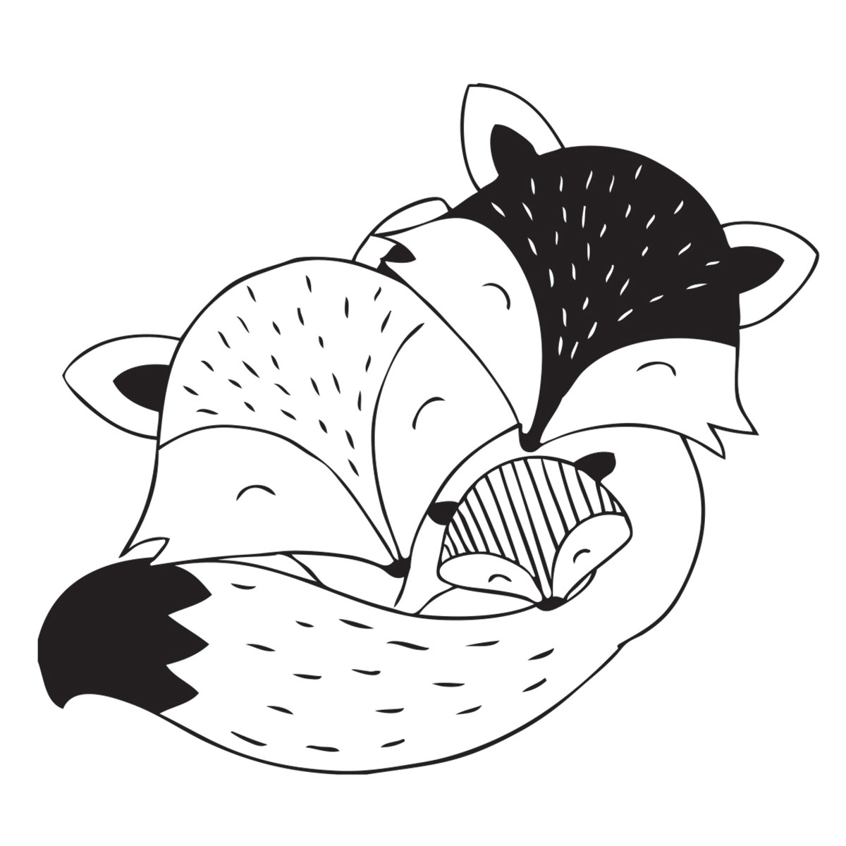 Tampon C - Famille Renard