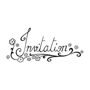 Tampon c invitation fleurie