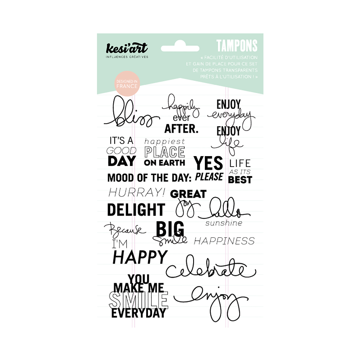 Set de tampons transparents - Bliss - 12x18 cm