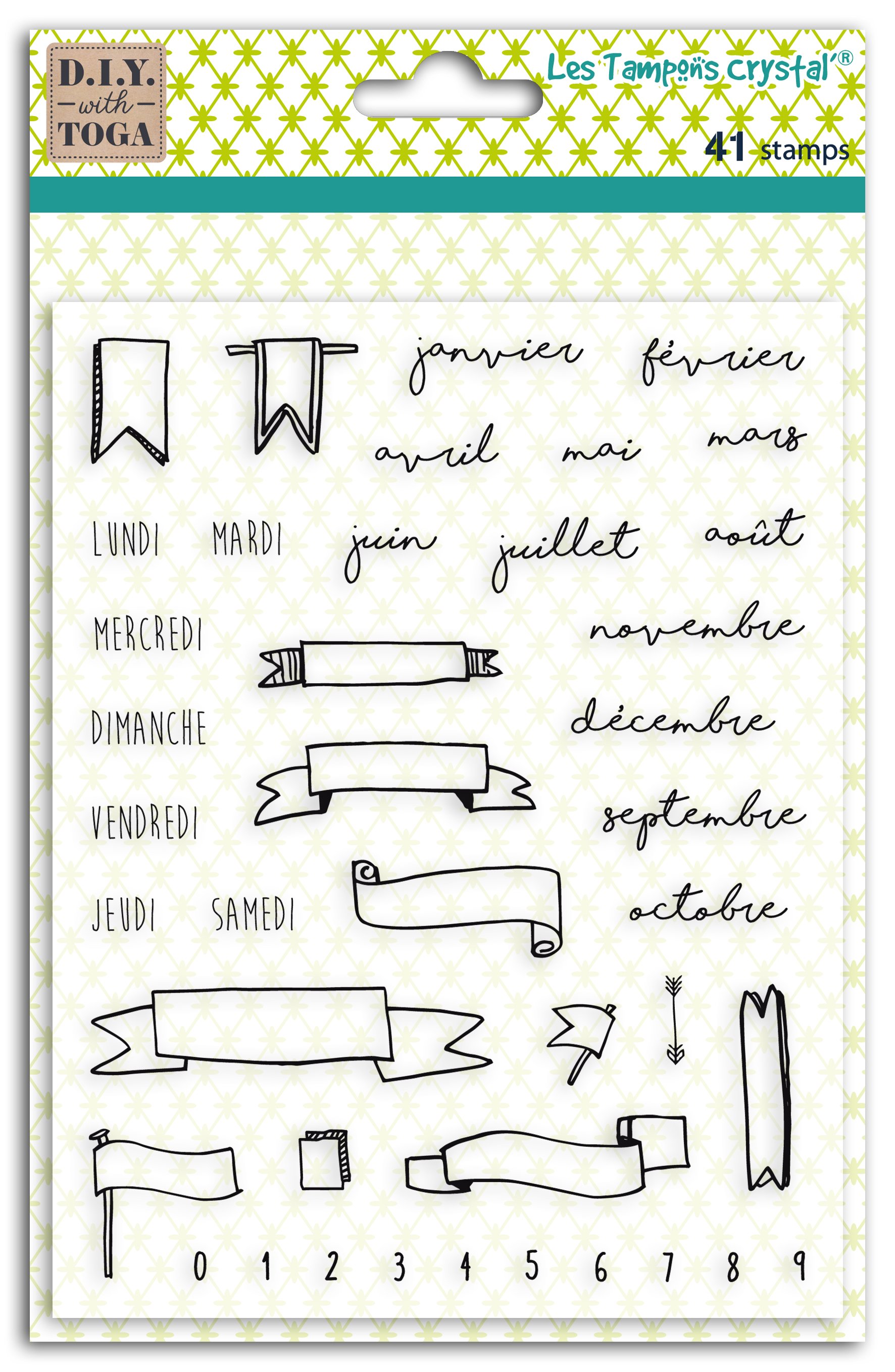 41 tampons transparents «bannières» - 14x18 cm - Bullet Journal© 