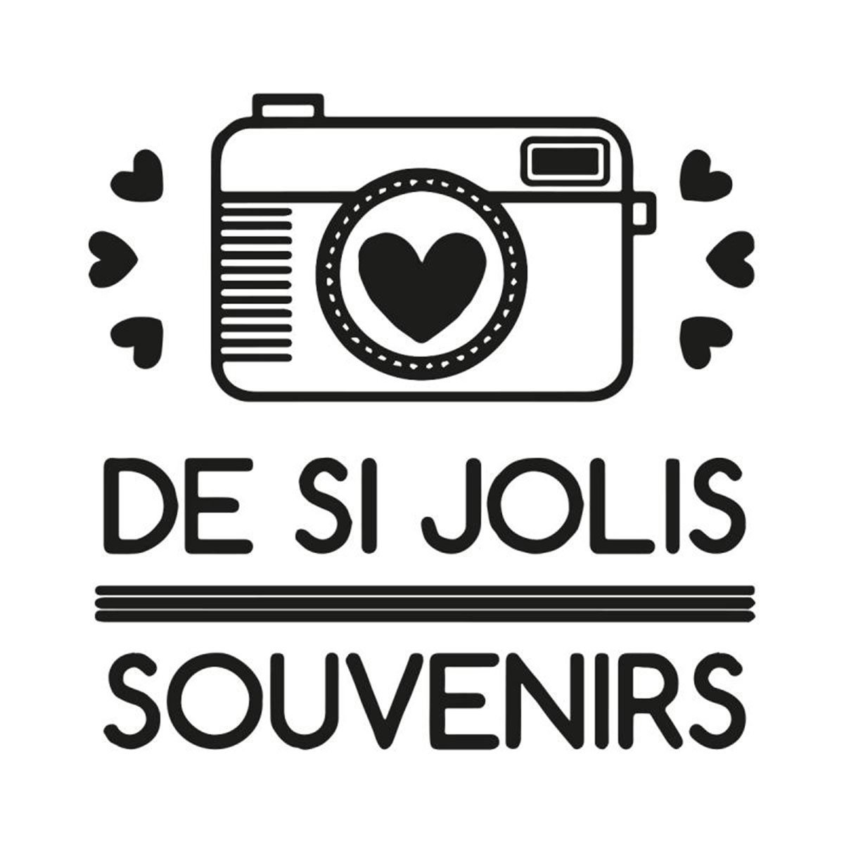 Tampon clear stamp + bloc - De si jolis souvenirs