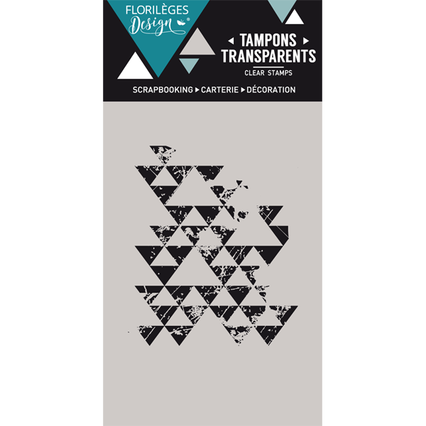 Tampons transparents - Fond multi triangles - Florilèges Design