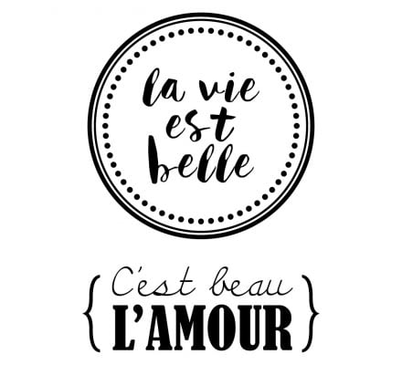 2 tampons clear stamp - La vie est belle